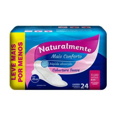 Imagem de Absorvente Íntimo Suave C/Abas Fluxo Moderado 24un Evergreen