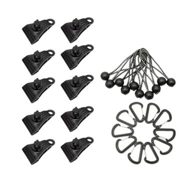 Imagem de rockible Conjunto de 10 clipes de lona para fixação de lona, ​​clipes de boca de crocodilo para barraca, grampos de fixação para teto de garagem e abrigo