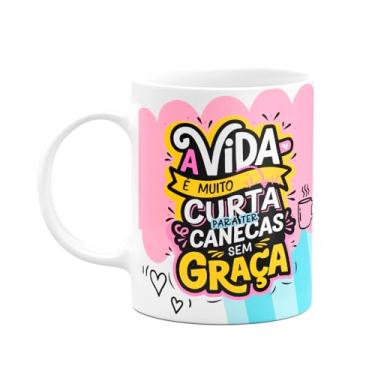 Imagem de JPS INFO, Caneca Divertida - A vida � muito curta - 325ml