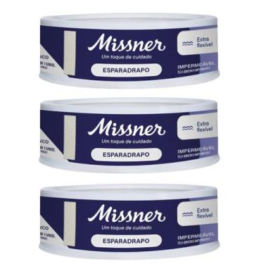 Imagem de Kit 3 Esparadrapo Impermeável Branco 1,2cm X 4,5m - Missner