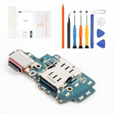 Imagem de Olivechard Kit de substituição de placa de porta de carregamento para Samsung Galaxy S24 Ultra SM-S928U S928U1 S928B S928W USB-C Carregador Dock Connector PCB USB Substituição com ferramentas (6,8