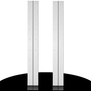 Imagem de Dobradiça de piano resistente, dobradiça de piano de 45,7 cm de comprimento x 6,8 cm de largura, dobradiças de piano prateadas, 0,2 cm de espessura, aço inoxidável contínuas e dobradiças de piano para móveis de madeira, caixa de correio, caixas de armazenamento, armários, dobradiças de porta