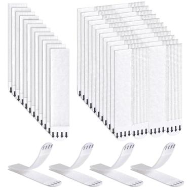 Imagem de Ainiv Fitas adesivas para pendurar com imagem 32 pares (64 tiras) pesadas, extra fortes 9,35 x 1,95 cm, fita de fixação de parede removível sem danos para óculos, metal (grande)