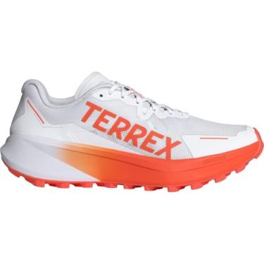 Imagem de adidas Tênis de corrida masculino Terrex Agravic 3 Trail, Branco/laranja semi impacto/cinza traço, 42