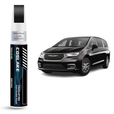 Imagem de COSLAKE Tinta de retoque de carro (cristal preto brilhante (PXR/AXR)) para Chrysler, kit de reparo de arranhões de tinta de carro, solução rápida e fácil de reparar, caneta removedor de arranhões com