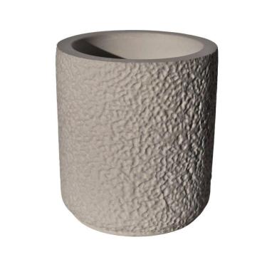 Imagem de Vaso Decorativo Texturizado M Artesanal 10,5cm Em Cimento Cinza