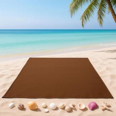 Imagem de Esteira de Praia Tamanho Casal Impermeável Térmica 135x135cm Grande - 