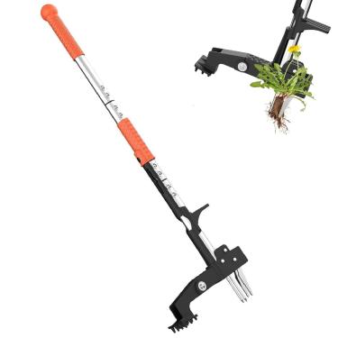Imagem de Fabater Erva Daninha Extrator Ferramenta, Extrator de Ervas Daninhas Vertical para Jardinagem Com 39,3" Ergonômico Punho Longo e 4 Garras Aço Inoxidável, Sem Flexão, Puxando ou