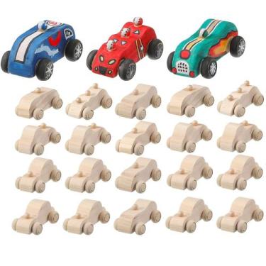 Imagem de Brinquedos para carros de madeira Zhanmai Unfinished DIY Crafts 24 peç