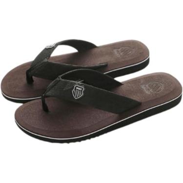 Imagem de Chinelos Homens Chinelos De Verão Homens Chinelos Sandálias De Praia Sapatos Antiderrapantes Chinelos Sapatos De Casa Interna Para Homens Ao Ar Livre, Dark Brown, 45 EU