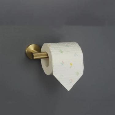 Imagem de Conjunto de banheiro em ouro escovado - Toalheiro de aço inoxidável 304 e suporte para papel higiênico - Kit completo de ferragens, suporte para papel toalha