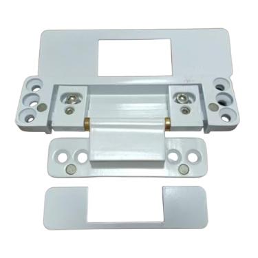 Imagem de IEUDNS Dobradiça de porta oculta, dobradiça invisível, pivô, sólida, resistente, ferragem espessada, ajustável para portas secretas, estante, sala de estar, Branco