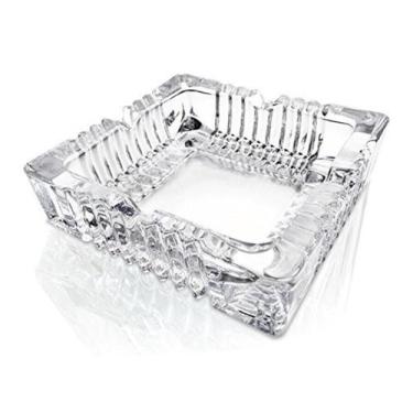 Imagem de Cinzeiro Vidro Quadrado Resistente Para Escritório Bar Restaurante - R