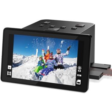 Imagem de Scanner digital de filmes e slides com tela LCD de 12 cm, converte negativos e slides KPK 135/110/126 coloridos e B & W 135/110/126 e slides super 8 em fotos JPEG de 22 MP