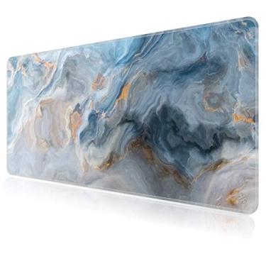 Imagem de Oriday Mouse pad grande para jogos, 2GG, (90 x 40 x 0,3 cm), base de borracha antiderrapante longa, bordas costuradas, tapete de mesa impermeável para jogos, trabalho, escritório, decoração de casa