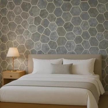 Imagem de KIT 2 Rolos Papel de Parede Adesivo Autocolante, Pedras Cinzas, Imita Pedras Cinzas, Lavável, para Sala, Quarto, Cozinha, Banheiro, Envelopamento Móveis PEDRAS CINZAS, 5 Metros x 45cm