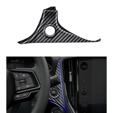 Imagem de Capa de botão de redefinição de viagem compatível com Subaru Forester Base Premium Sport Limited Touring, Trip Reset Trim Switch Cover Decoração Acessórios interiores (aparência de fibra de carbono)