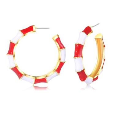 Imagem de Brincos de futebol feminino capacete jersey argola brincos dia jogo time esporte time brincos vermelho azul espírito dia acessórios roupas futebol mãe presentes, Zinco, Sem pedra preciosa