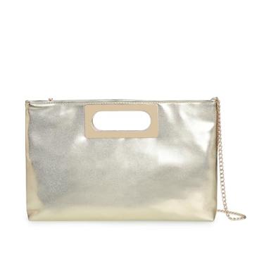 Imagem de Bolsa de mão formal para noite bolsa feminina bolsa de noite para baile de formatura clutch noite clássico dourado, prata, preto, Ouro claro, Medium