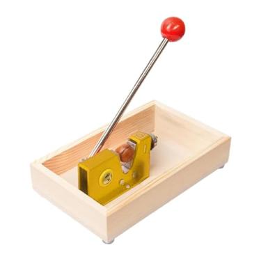 Imagem de Fenteer Abridor de macadâmia, alicate de nozes para serviço pesado, ferramenta para abrir nozes, ferramenta doméstica de cozinha, quebra-nozes para abridor de, Caixa de Madeira Dourada
