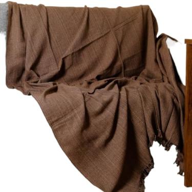 Imagem de Manta 3,00M x 1,80M Sofá King Grande Grossa Decoração Sala Protetora Decorativa Colcha Coberta(Marrom (3,00M x 1,80M))