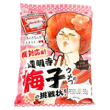 Imagem de Bala Japonesa Super Ácida Ribon – Sabor Ume (Ameixa Japonesa), Desafio de Acidez, Importada do Japão, 55g