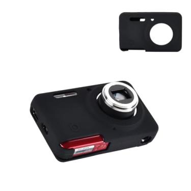 Imagem de Capa protetora de silicone para câmera digital Kodak PIXPRO FZ55, à prova de choque, resistente a arranhões, com acesso total aos botões para capa Kodak PIXPRO (preto)