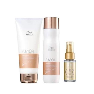 Imagem de Wella Fusion Sh 250ml + Cond 200ml + Oleo 30ml - Wella profissional