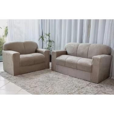 Imagem de Conjunto Sofá 2 e 3 Lugares Milly em Tecido Suede