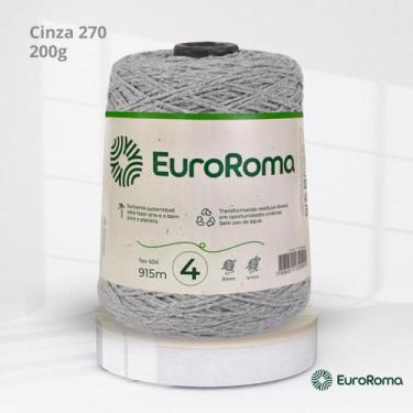 Imagem de Barbante Nº 4 da EuroRoma com 600g, 270 | CINZA
