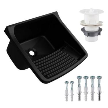 Imagem de Tanque de Plastico para Lavar Roupas 23L Metasul- Preto