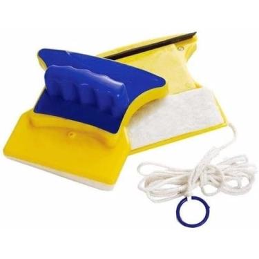 Imagem de Kit 02 Limpador de Vidros Magnético Mágico Dupla Face Com Super Ímã Janelas limpeza Vidro