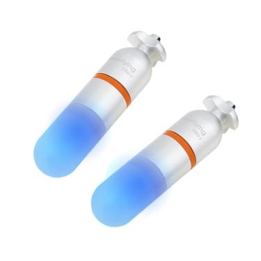 Imagem de SecurityIng 2Pcs Scuba Dive Strobe Signal Light, Mini Tank Light Night Dive Marker Light, Luz de Segurança Led Piscante Subaquática de 150 M Beacon com Bateria Aaa (Azul)