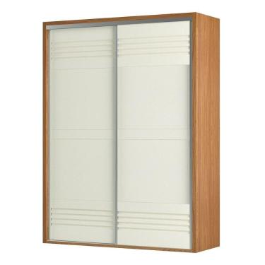 Imagem de Guarda Roupa Solteiro 179cm 2 Portas De Correr 100% Mdf Tw601 Freijó/off White - Dalla Costa