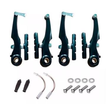 Imagem de Par Freio V Brake Alumínio Com Sapata Orbital Preto Mtb Bike - GTA