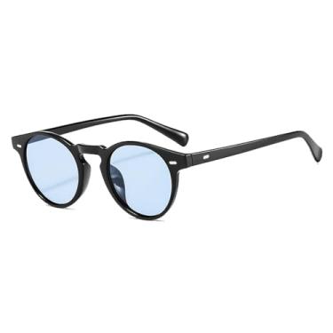 Imagem de Óculos de sol redondos vintage, masculino e feminino, fashion, preto, leopardo, verde, anti-luz azul, óculos transparentes da moda, 2, BH01