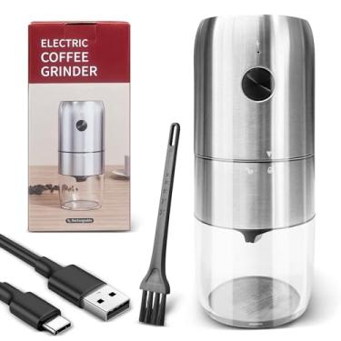 Imagem de Moedor de Café Elétrico, Moedor De Café Elétrico Premium Portátil, Triturador Potente, Recarregável USB Cafeteira Moedora de Grao de Cafe, Compacto e Portátil, Ajustável