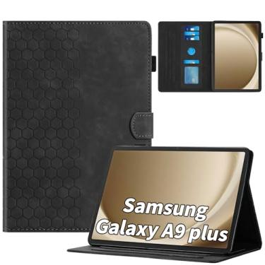 Imagem de Kitzomi Capa para Samsung Galaxy Tab A9 Plus/A9+ 5G modelo 2023 de 11 polegadas (SM-X210/X216/X218), suporte inteligente de visualização em vários ângulos com bolso Auto Wake/Sleep PU capa flip para