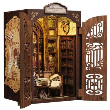 Imagem de Kit de casa em miniatura DIY CUTEBEE Book Nook Bookshop Memories