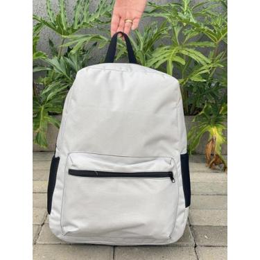 Imagem de Mochila Nylon Lisa Bolsa Escolar Trabalho Viagem Mala Faculdade Fut ma