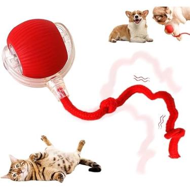 Imagem de Bola Interativa Pet, Adequado para Cães e Gatos, Bola Inteligente para Animais de Estimação com Rolagem Automática de 360°, 4 Modos de Mudança de Luz