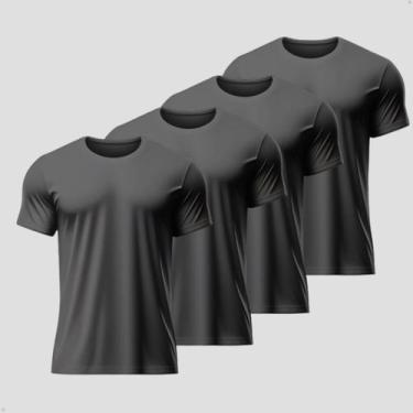 Imagem de Kit 4 Camisetas Dry Fit Masculina Lisa Treino exercício funcional - LA