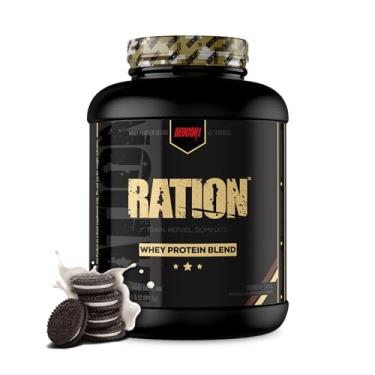 Imagem de REDCON1 Ration Whey Protein, Cookies N' Cream - Adequado para Keto + Proteína de soro de leite em pó sem glúten - Contém hidrolisado de proteína de soro de leite + concentrado de soro de leite (65