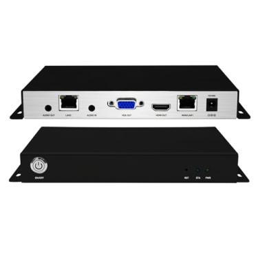 Imagem de ORIVISION Decodificadores de vídeo H.265/264 4K HDMI VGA Dual Ethernet, transcodificador IP para IP, HTTP HTTPS RTSP RTMP SRT UDP/RTP, servidor RTMP incorporado, decodificação 1/4/9CH transmissão ao