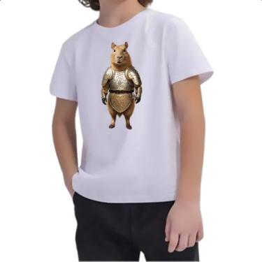 Imagem de Camiseta Infantil Capivara medieval - Alearts, 4
