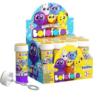 Imagem de Bolinha de Sabão Bolofofos Bolhas de Sabão 12 Potes - Brasilflex