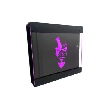 Imagem de Suporte Parede Iluminado Shield Ps4 Slim - Preto - Rosa - God Of War (