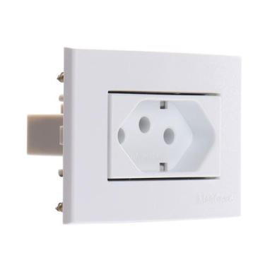 Imagem de Conjunto para Moveis planejados de Tomada 2p+T 250v Branca 10a Clean M