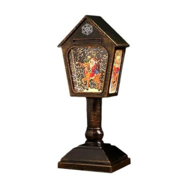 Imagem de MotiveTech Caixa de Música de Natal Como Caixa de Música E Lanterna de Globo de Neve. Uma Decoração com Iluminação LED E 8 Melodias para a Decoração de Mesa Fest, Bronze, Tamanho real