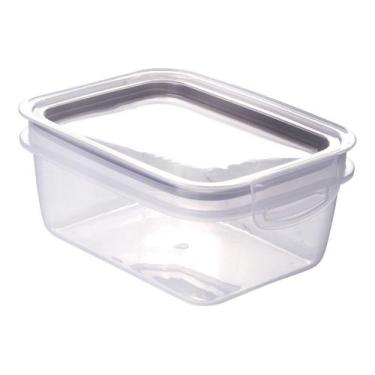 Imagem de Pote Hermético Plástico Retangular Mantimentos 910 Ml Plasútil, potes 